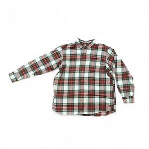 Redhead Plaid Men's Holiday Flannel Shirt - Red, Green, White XL